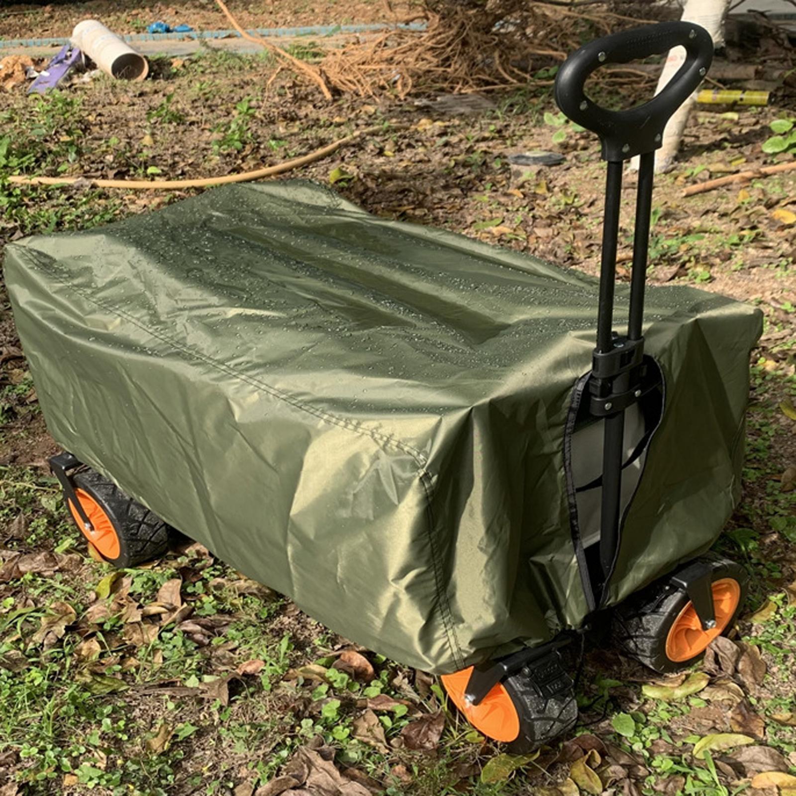 Wagon Cart Cover Drawstring Closure Dustproof Oxford Cloth Garden Cart Cover