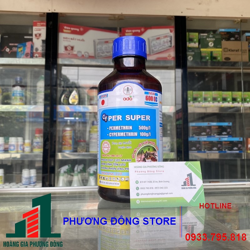 Thuốc diệt muỗi và côn trùng Cyper Super 600EC-1 lít