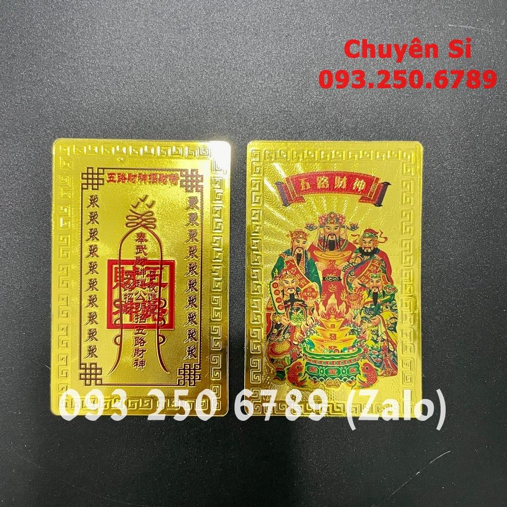 Kim Bài Ngũ Lộ Thần Tài loại 1 - Khai Mở Cung tài Lộc - Đã Khai Quang - PASA COLLECTION