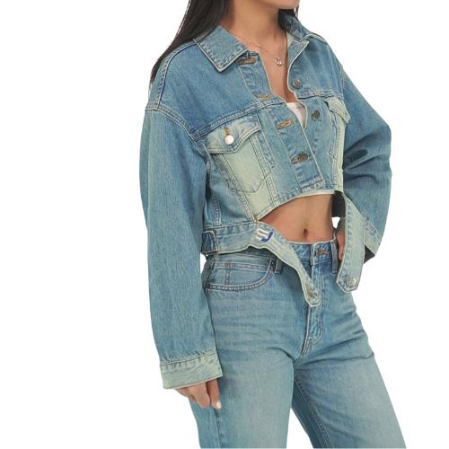 ÁO JACKET nữ sành điệu A8, áo bò nữ siêu đẹp, chất vải Jean cotton cao cấp thương hiệu Samma Jeans