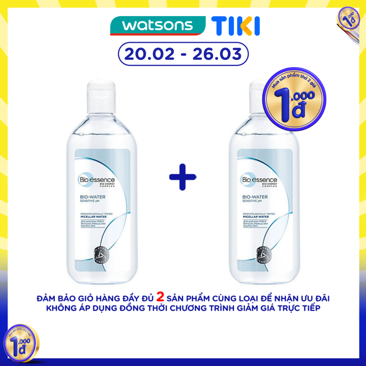 Nước Tẩy Trang Bio Essence Micellar Water Sensitive pH Làm Sạch Và Dưỡng Da 400ml