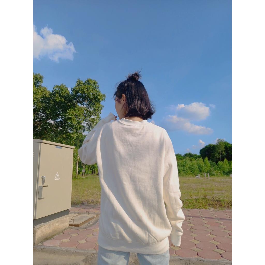 Áo Sweater , Cổ dệt chữ X cao cấp không in - Áo nỉ Đôi Nam nữ phong cách Hàn Quốc, Áo thu đông