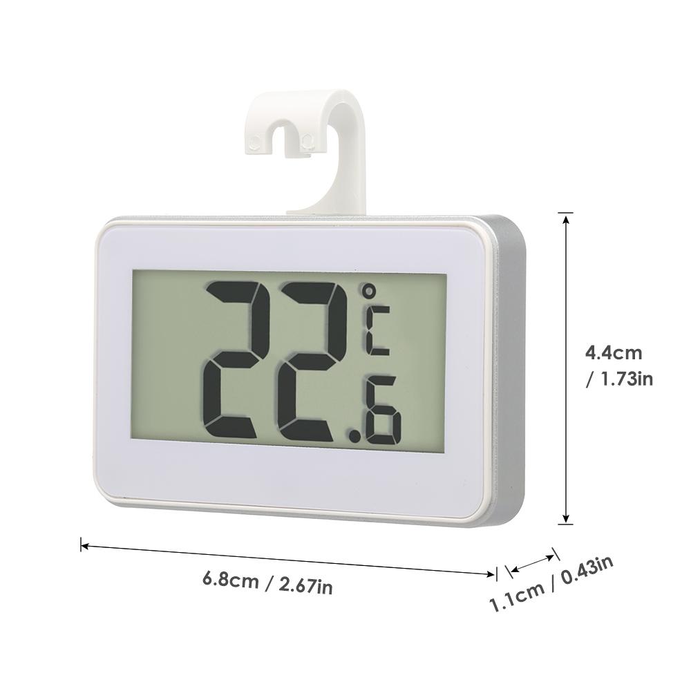 Digital LCD Refrigerator Thermometer Fridge Freezer Thermometer with Adjustable Stand Magnet Frost Alert Home Use
