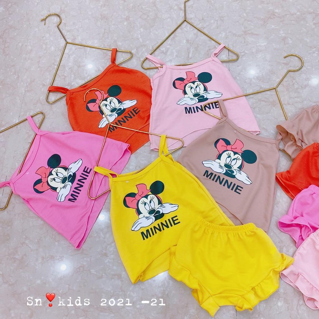 Bộ quần áo bé gái 2 dây mickey