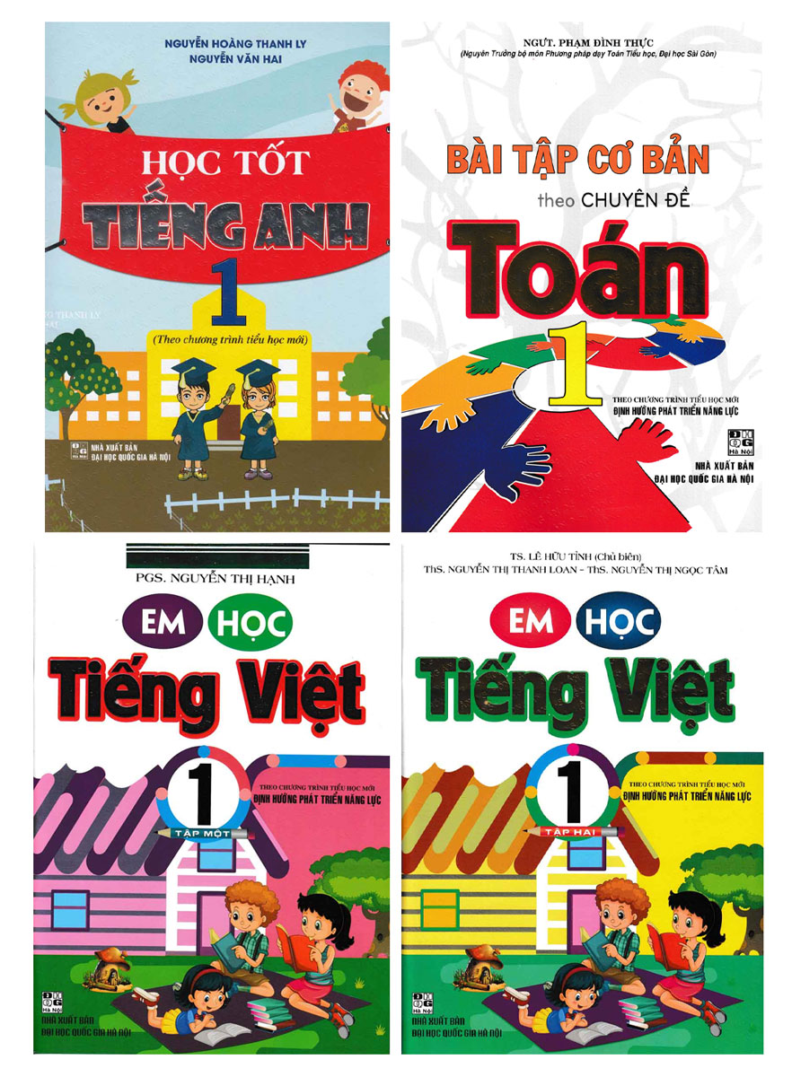 Combo Bài Tập Cơ Bản Theo Chuyên Đề Toán - Em Học Tiếng Việt - Học Tốt Tiếng Anh Lớp 1
