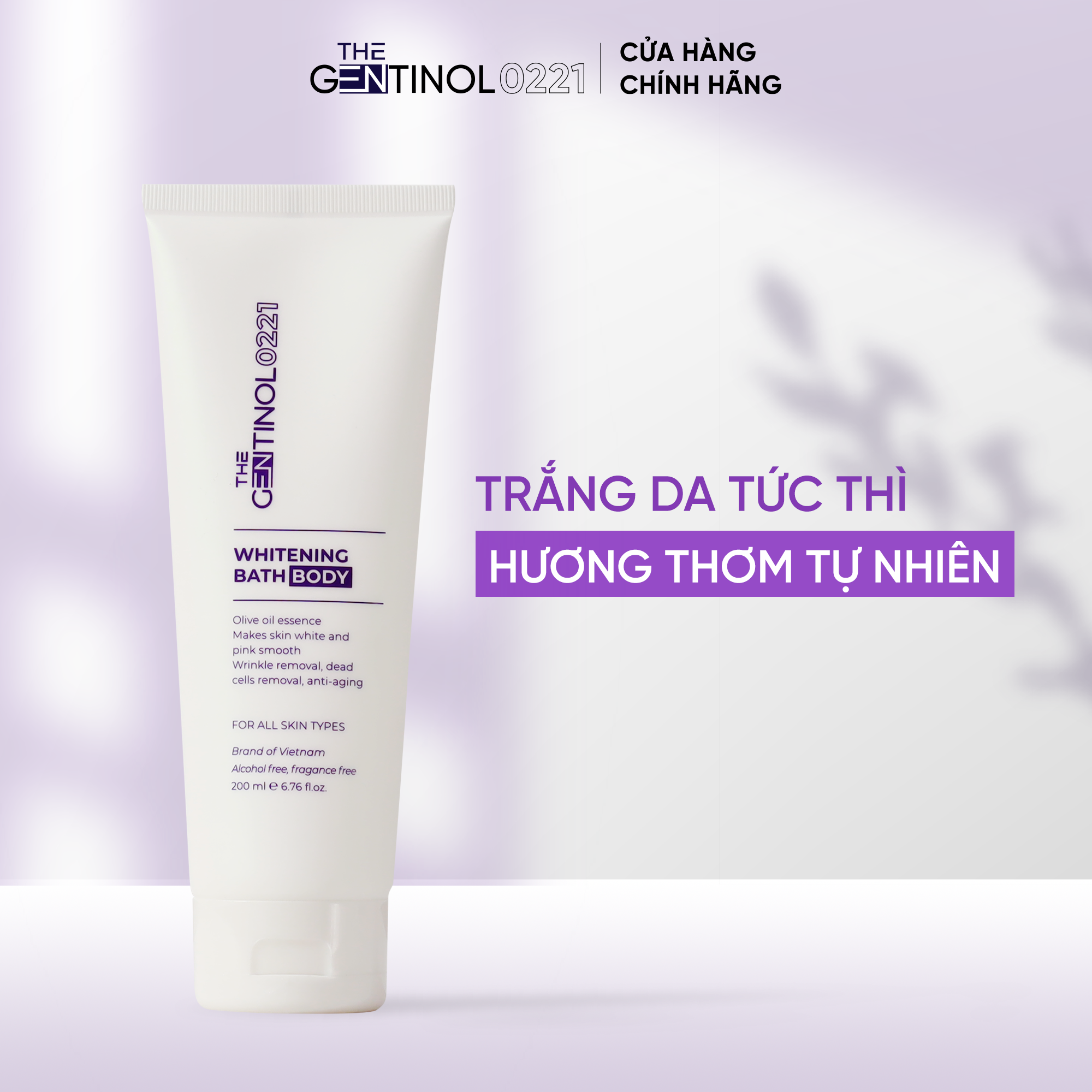 Kem ủ trắng da, loại bỏ tế bào chết và chống lão hóa body The Gentinol 0221 200ml