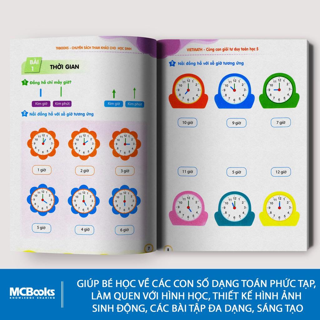 Sách Vietmath - Cùng con giỏi tư duy toán học 5 (Tái bản 2020) - MCBooks - BẢN QUYỀN