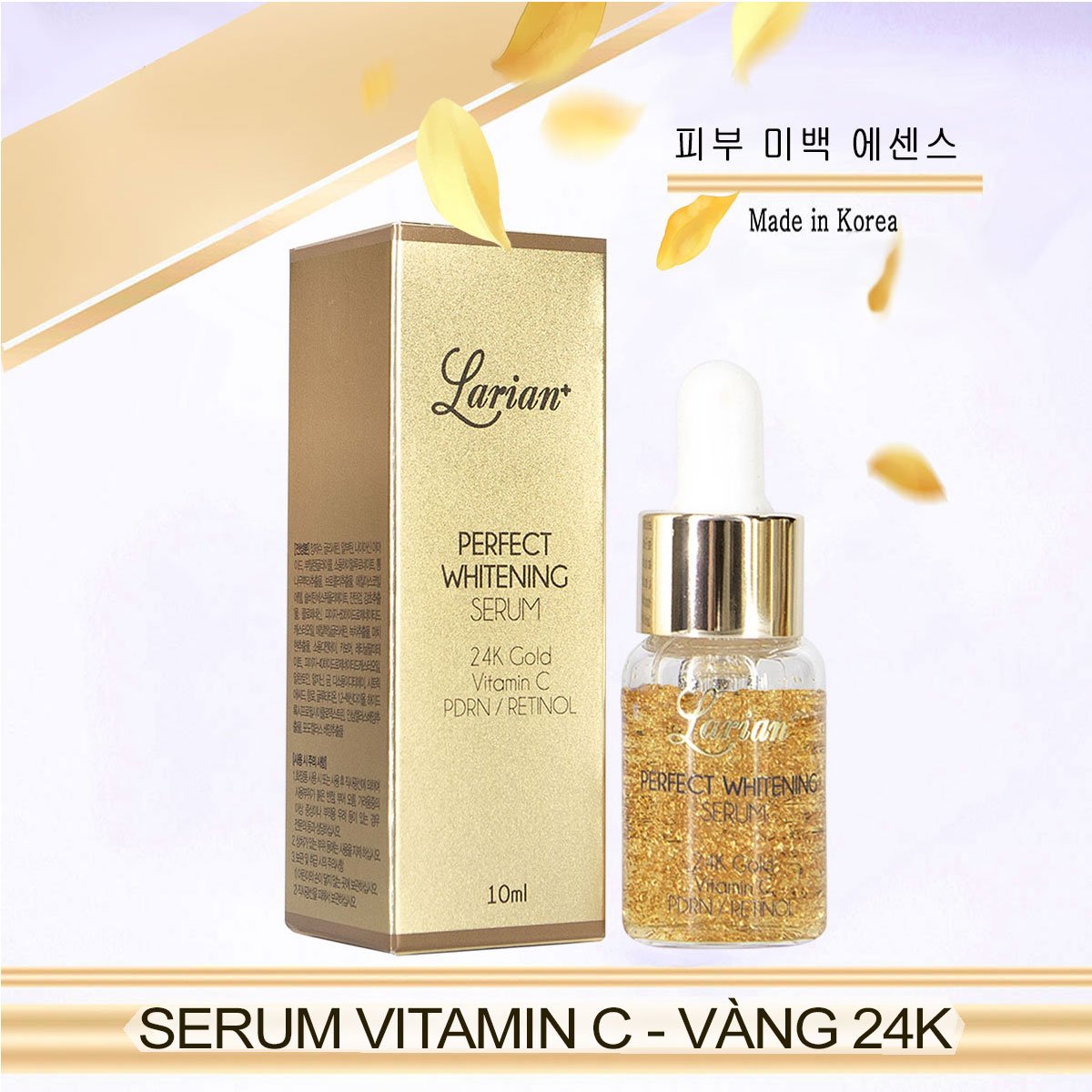 SERUM VITAMIN C VÀNG 24K DNA CÁ HỒI  LARIAN+ LOẠI 10ML