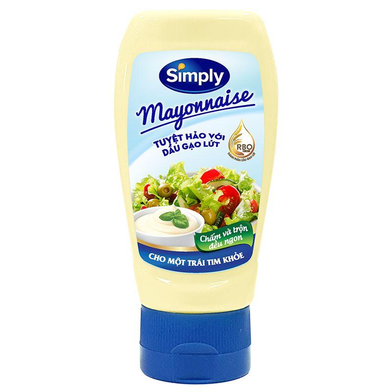 Sốt Mayonnaise Simply Đa Dụng Chấm Và Trộn Đều Ngon Chai 230G – 8936134363631