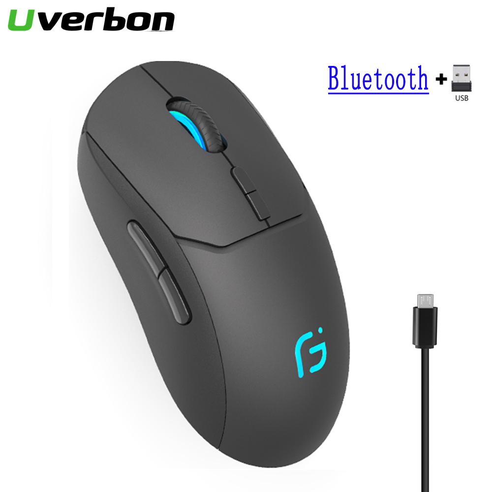 Silent Mouse Chuột Không Dây Bluetooth 5.0 Không Dây 2.4GHz 1600DP Quang USB Cho Video Game Laptop Và Máy Tính