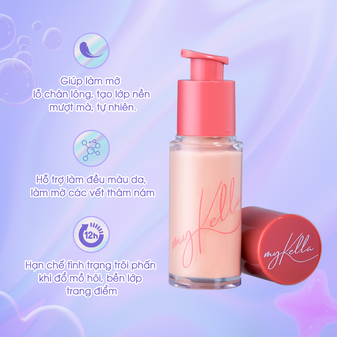 Kem Lót myKella Trang Điểm Kiềm Dầu, Mịn Da 30ml