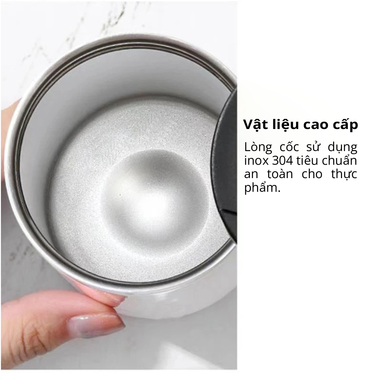 Ly Giữ Nhiệt Mishio inox 304 không gỉ sét dung tích 400ml - hàng chính hãng