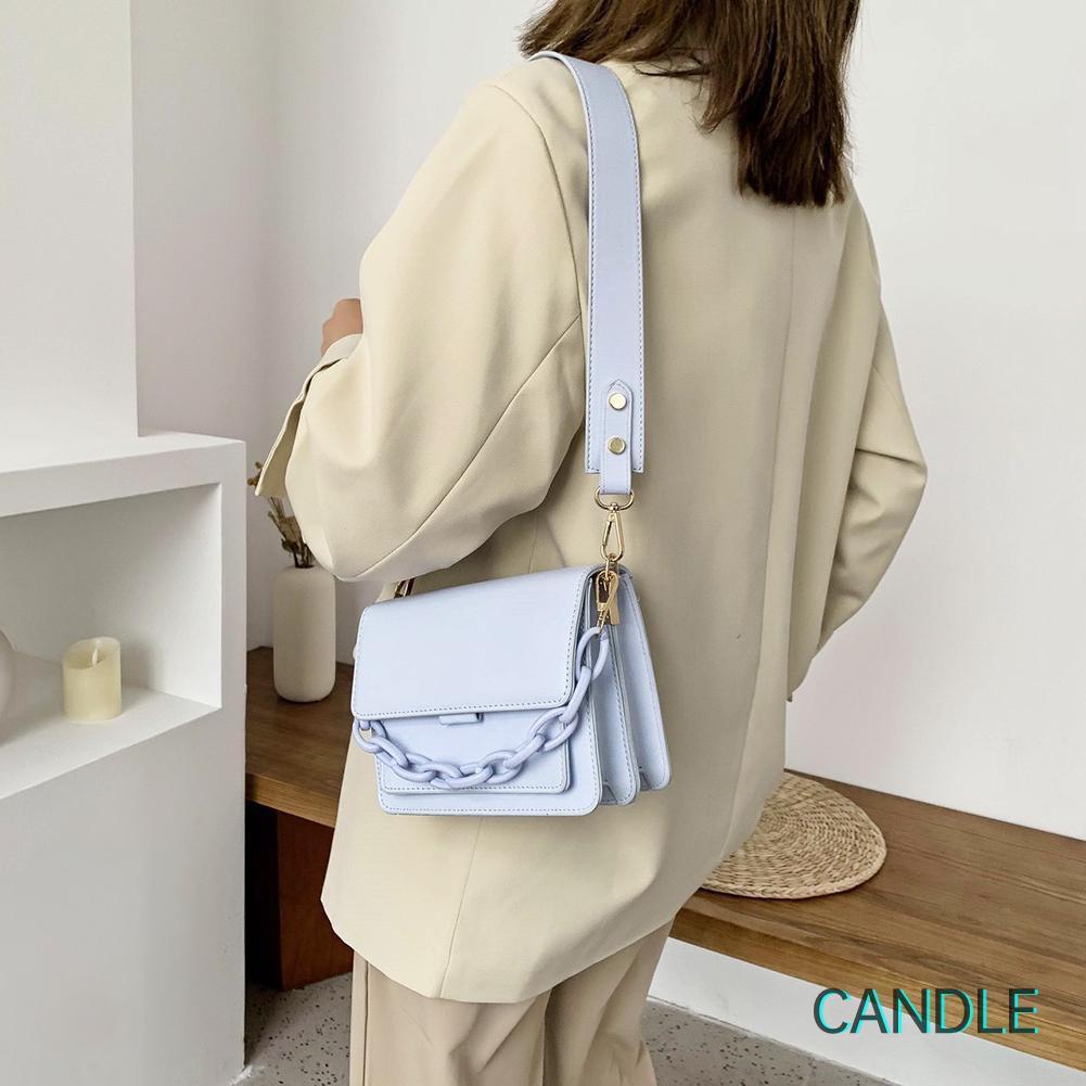 Túi Đeo Chéo Da Pu Màu Trơn Thời Trang Nữ Tính