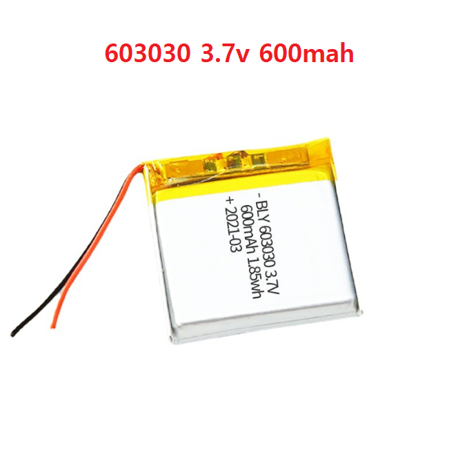 Pin sạc Lithium LiPo 1s 3.7V 600mah 603030 Cho tai nghe,loa Mp3 MP4 MP5 GPS PSP Bluetooth