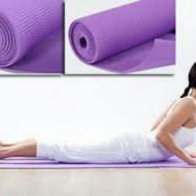 Thảm tập yoga gym tpe 2 lớp chống trơn, thảm tập định tuyến thể dục tại nhà độ dày 6mm - 8mm