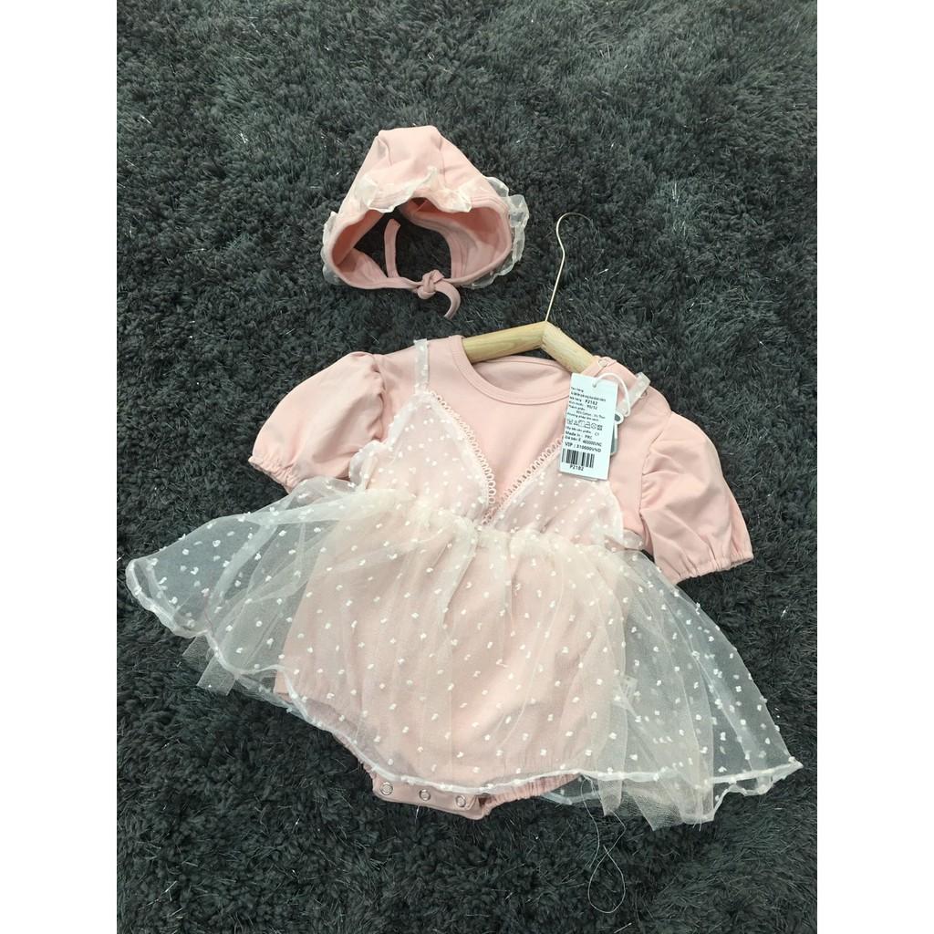 Áo liền quần, váy liền quần cho bé gái dễ thương xin xắn, quần áo trẻ em cao cấp, thương hiệu Aiueo Nhật Bản.