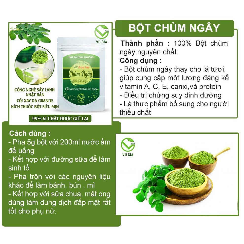 Bột Chùm Ngây Sấy Lạnh Nguyên Chất Vũ Gia