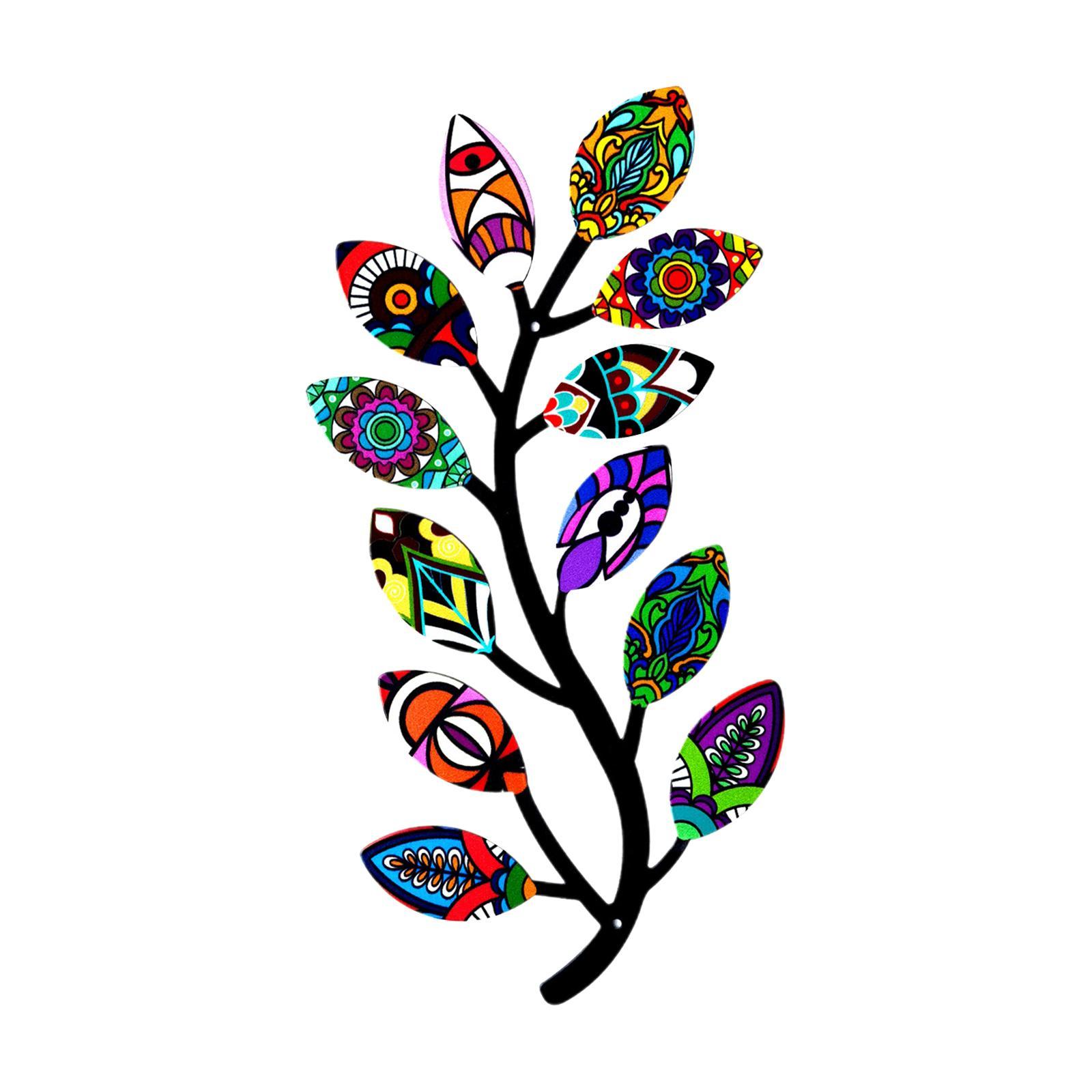 Metal Tree Branch Wall Art Decor, Wall Sculpture for Home Living Room Patio