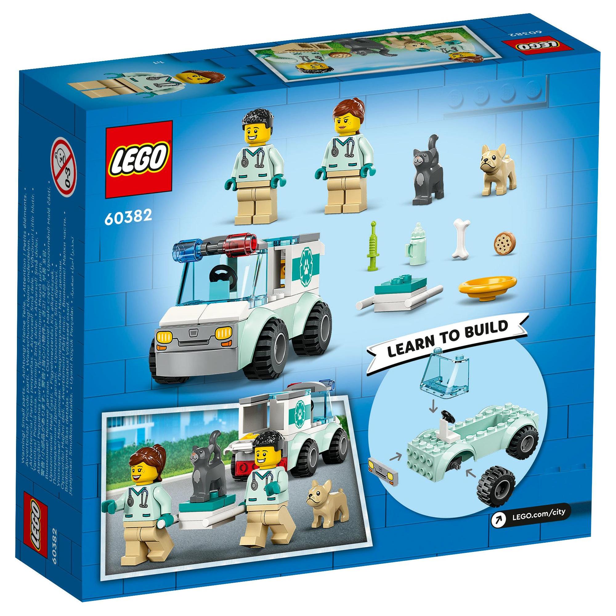 LEGO City 60382 Xe Cứu Hộ Thú Y (58 Chi Tiết)