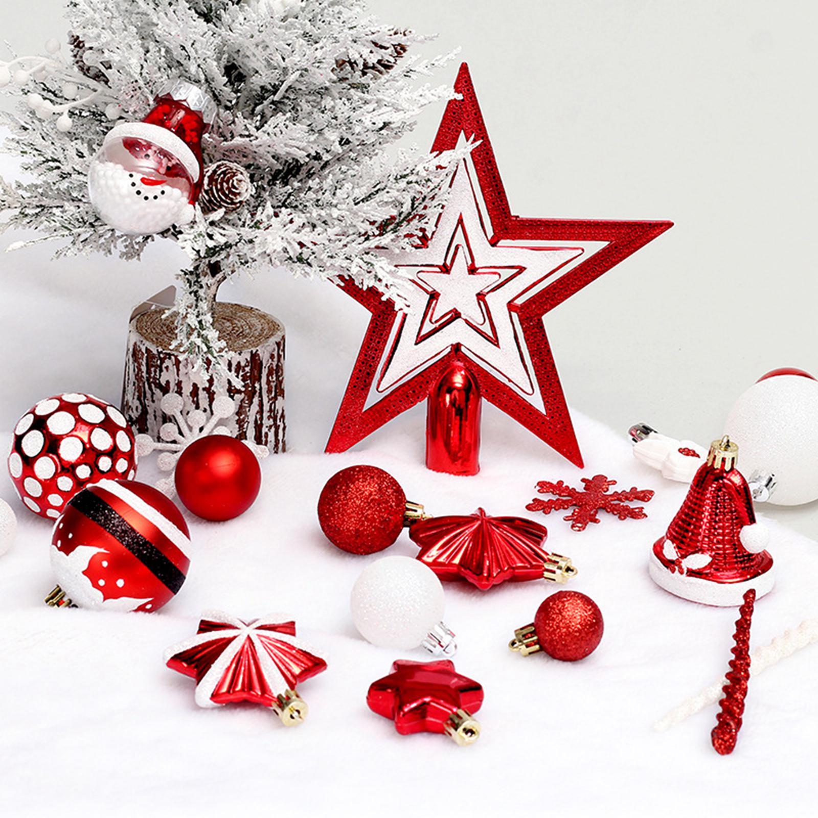 80x Christmas Ball Ornaments Set Decorations for Valentine's Day Celebration