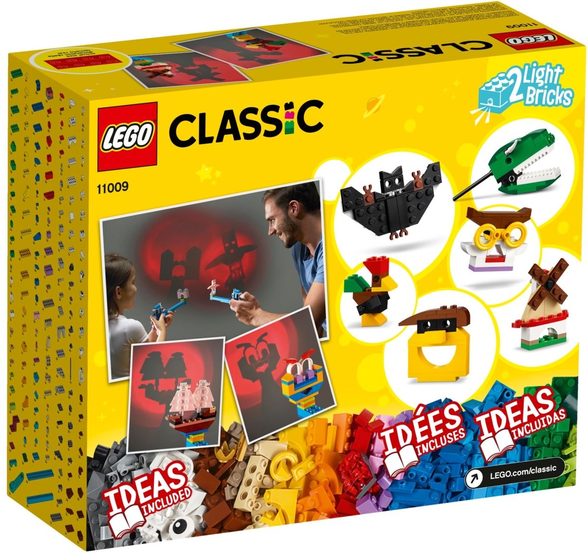 Mô Hình  Lắp Ráp Lego Gạch Sáng Tạo Kèm Đèn 11009 (441 chi tiết)