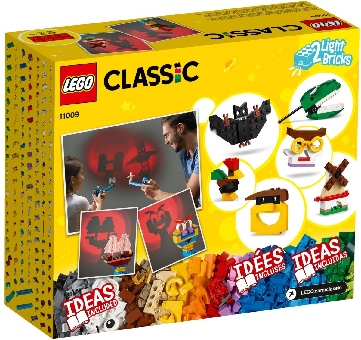 Mô Hình Lắp Ráp Lego Gạch Sáng Tạo Kèm Đèn 11009
