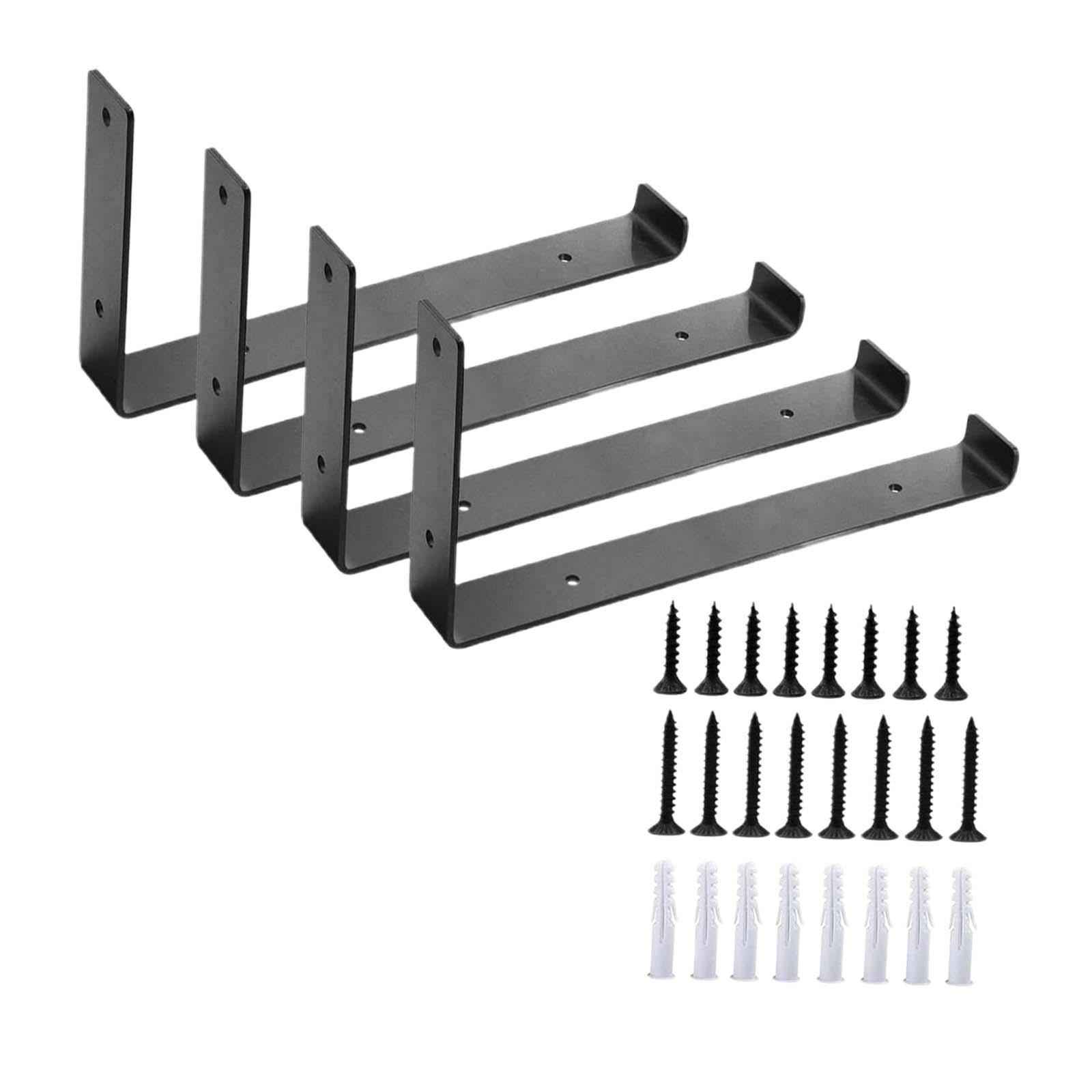 Shelf Brackets Corner Brace L Shaped Modern Metal Wall Mounted Shelf Support for Home Farmhouse Restaurant DIY Storage Floating Shelf Office