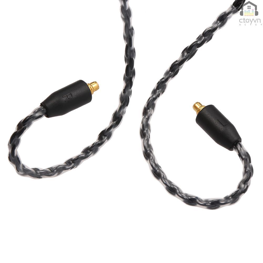 Cáp nối tai nghe MMCX 3.5mm có thể tháo rời kèm mic cho Shure SE535 SE846 UE900