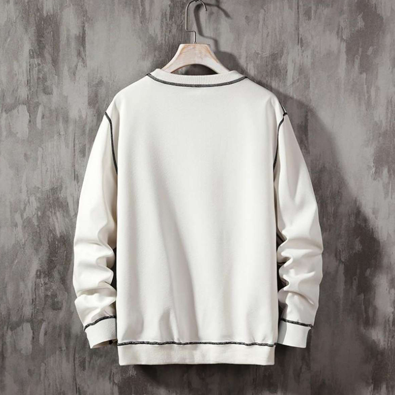 Trend Men's Long-Sleeved Round Neck Pullover Student Youth Bottoming Shirt