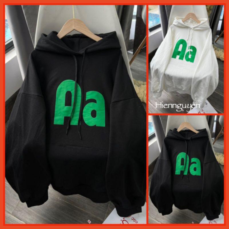 Áo Hoodie Chữ Aa Unisex Nỉ form rộng tay bồng kiểu dáng đường phố 3158 thun dài basic hàn quốc đẹp