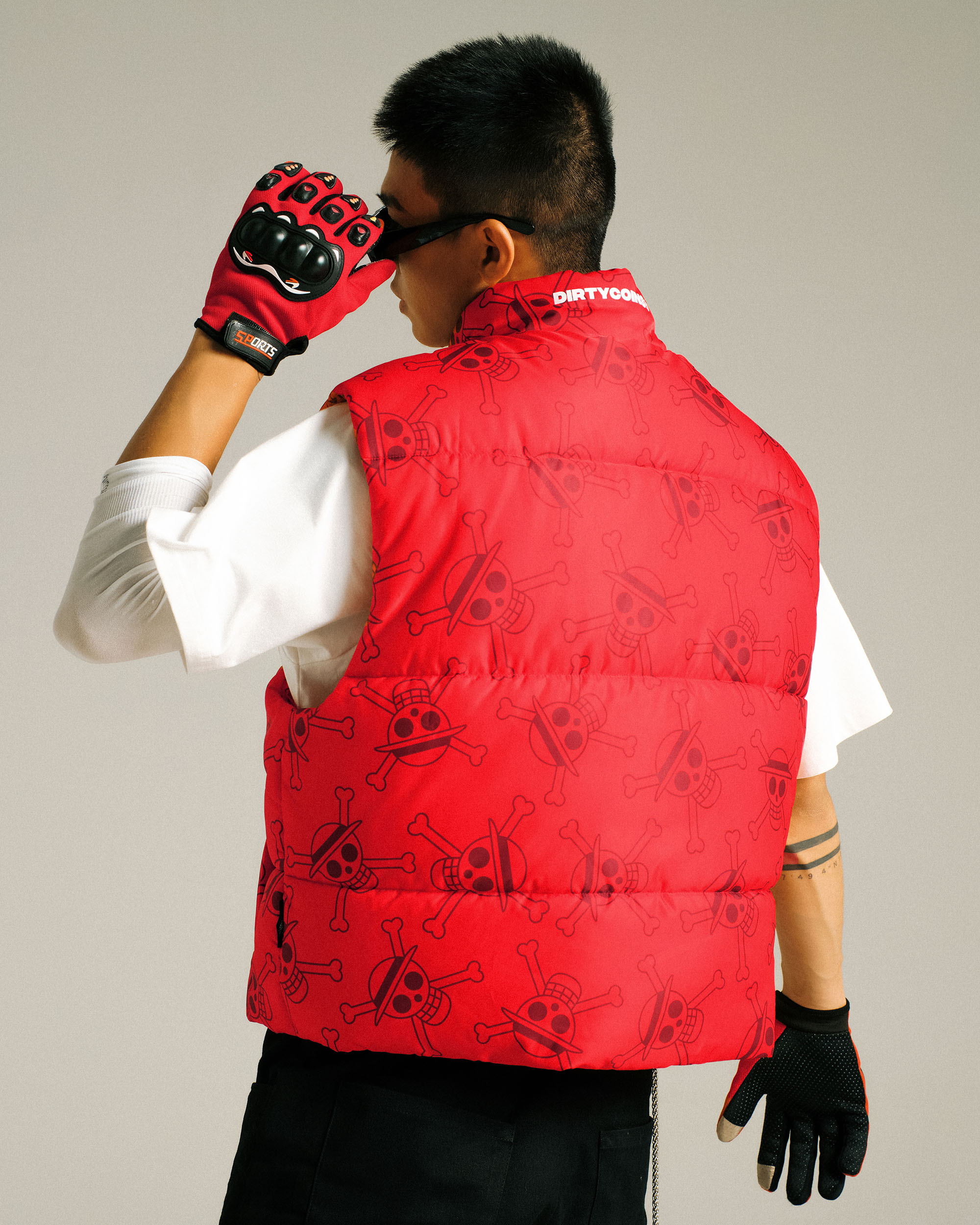 Áo Khoác DirtyCoins x One Piece Monogram Puffer Vest