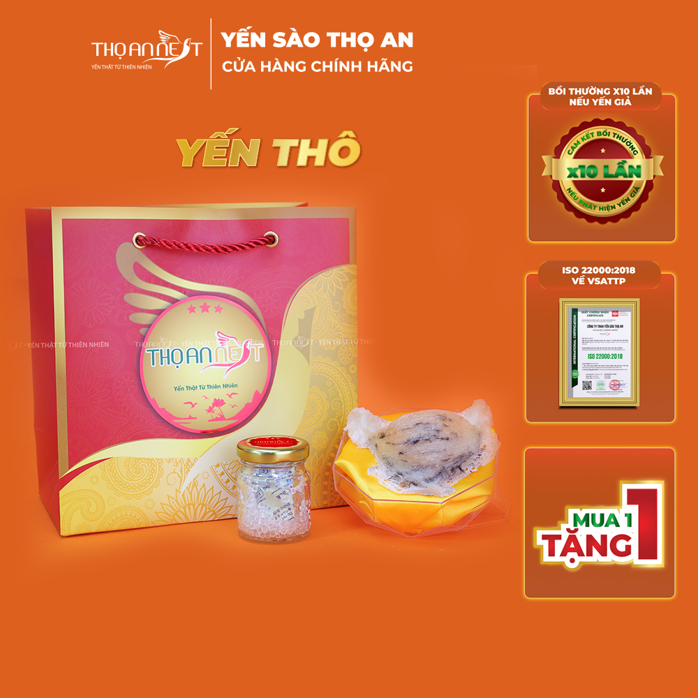 Tổ yến sào thô nguyên chất từ thiên nhiên THỌ AN NEST hộp 10gr