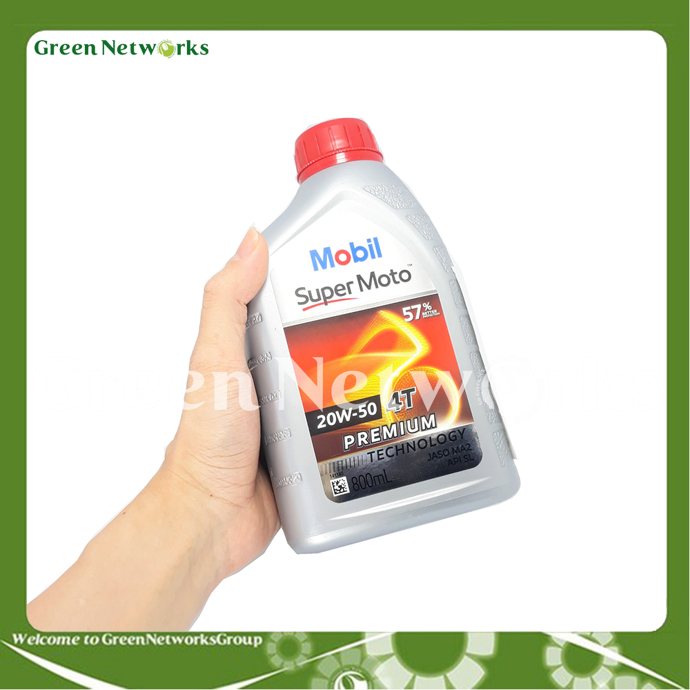 Dầu nhớt động cơ đốt trong - Mobil Super Moto 20W-50 4T 800ml Green Networks Group