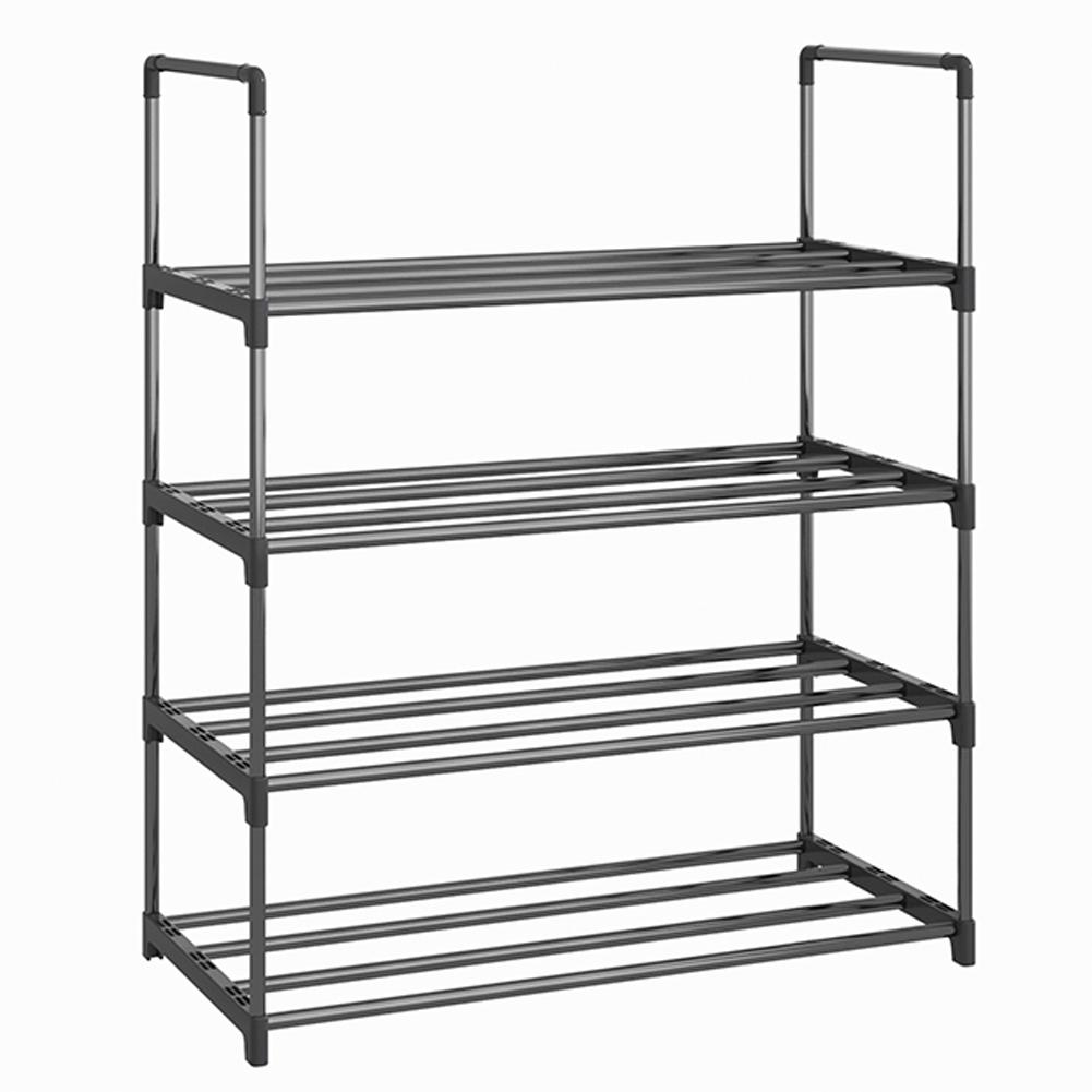 Shoe Rack 4 Tier / 6 Tier Shoe Organizer with 4 Shelves / 6 Shelves Metal Shoe Storage Stackable for Living Room