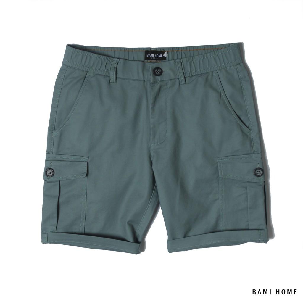 Quần short kaki nam túi hộp cao cấp BAMI HOME form slim, màu sắc đơn giản dễ phối đồ QSKK- 02