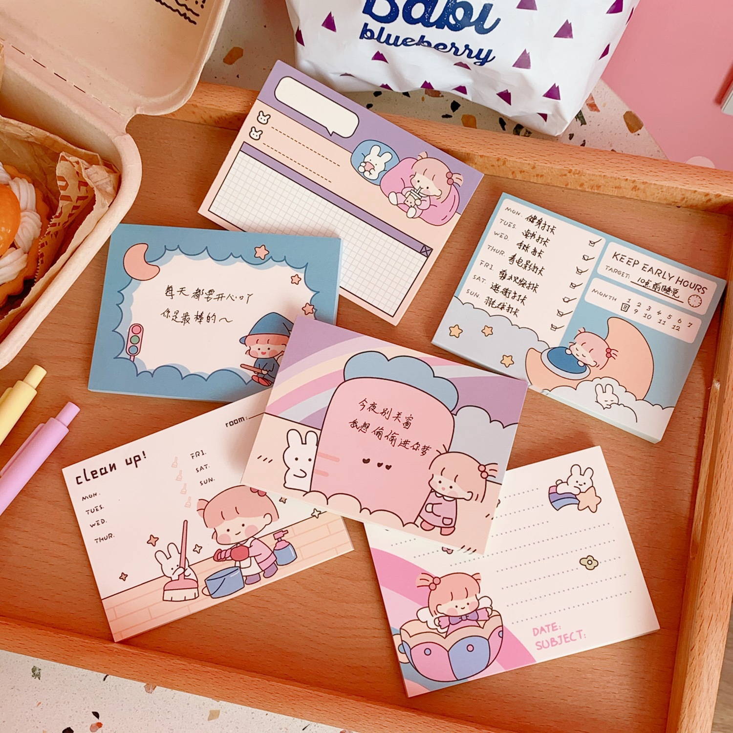 Giấy Ghi Chú Phong Cách Cô Gái Nhật Bản, Giấy Note Cute