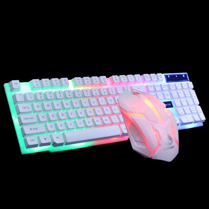 Combo Bàn Phím Và Chuột Gaming H.S.V Có Đèn Led Nền Cho Máy Tính