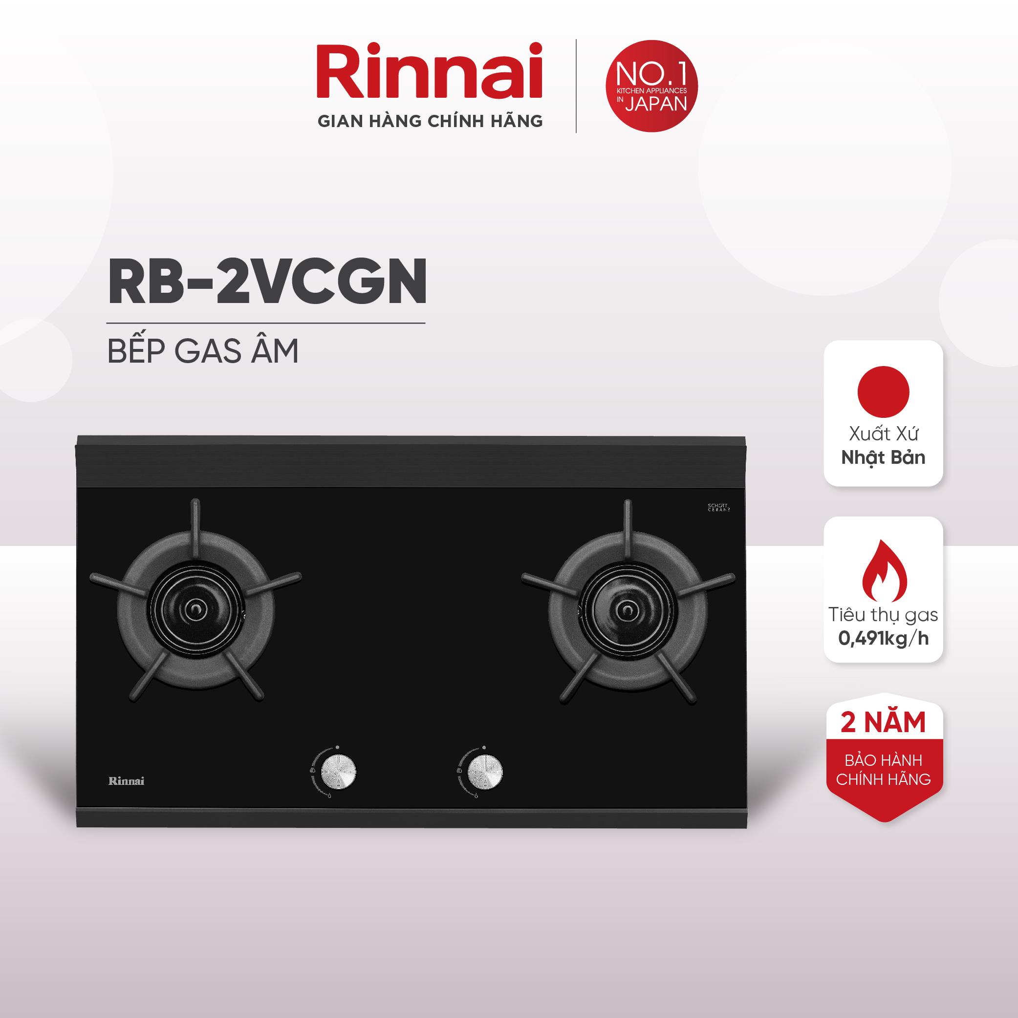 Bếp gas dương Rinnai RV-MC26BE mặt bếp men và kiềng bếp men - Hàng chính hãng.