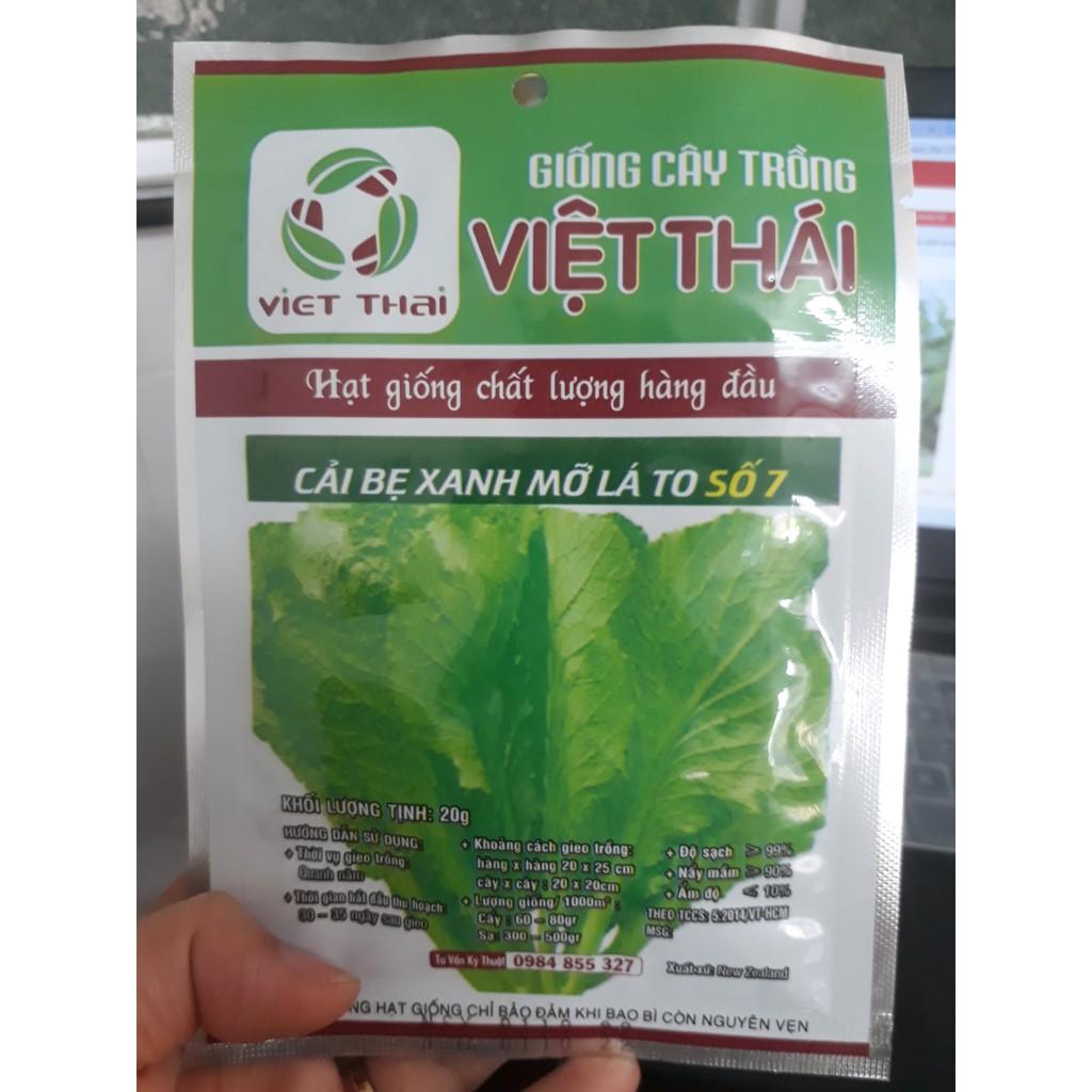 Hạt giống Cải bẹ xanh mỡ, đóng gói 20gr