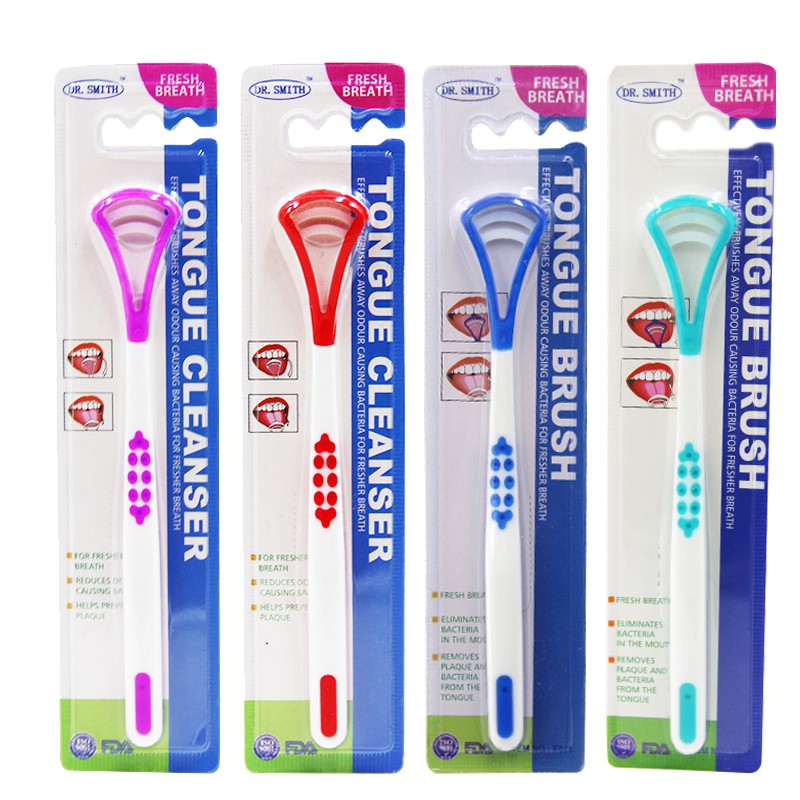 Dụng cụ cạo lưỡi, que cạo lưỡi vệ sinh TONGUE BRUSH(Màu ngẫu nhiên)