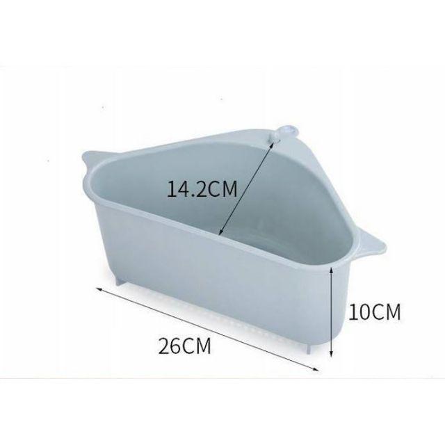 Rổ Nhựa TAM GIÁC Gắn Bồn Rửa Chén Thoát Nước Đựng Đồ Tiện Lợi