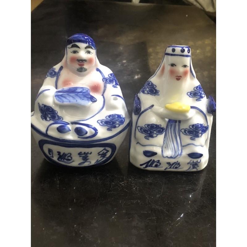 Bộ Thần Tài Ông Địa Men Lam