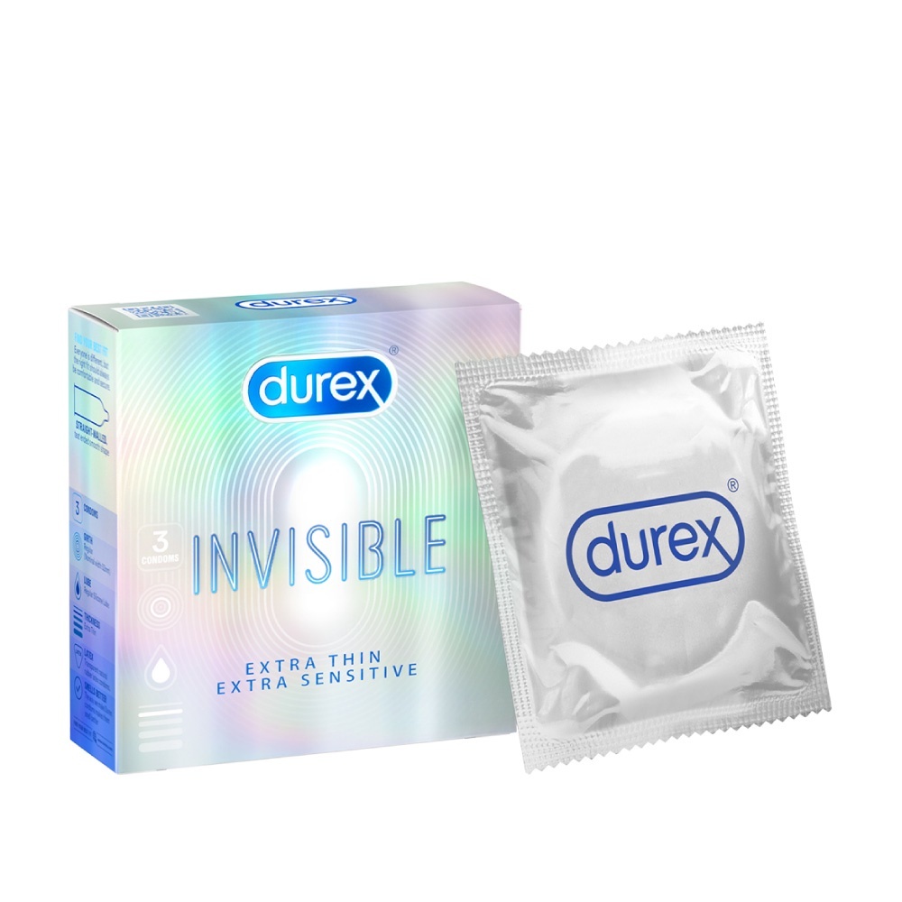 Bao cao su Durex Invisible Extra Thin Extra Sensitive 1 Hộp 3 Bao