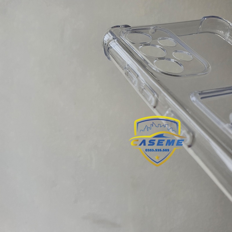 Ốp chống sốc dành cho Samsung Galaxy A32 4G silicon trong suốt cao cấp kèm ngăn ví đựng thẻ