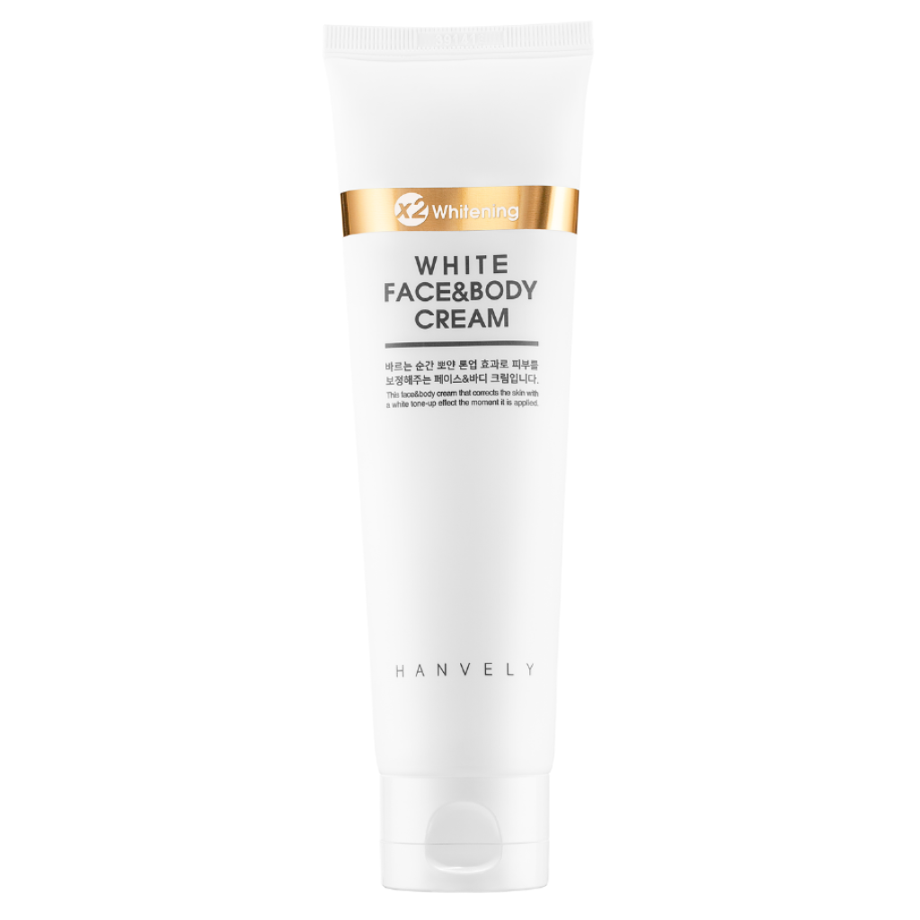Kem Trắng Da Hanvely White Face & Body Cream dưỡng trắng da mặt và toàn thân 120ml