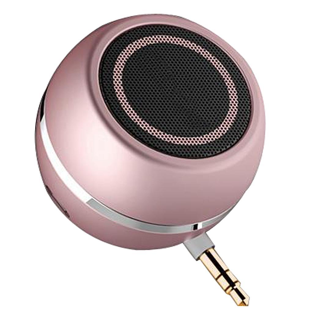 Mini Speaker 3.5mm Jack AUX Music Audio Player for Phone Notebook Rose Gold