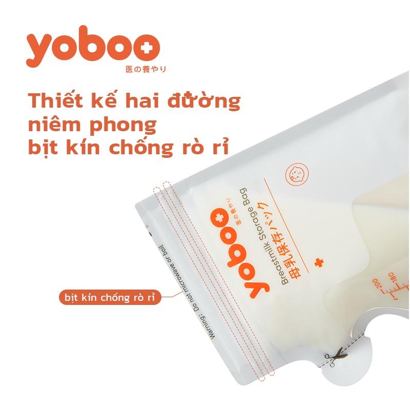 Combo 3 Hộp Túi Trữ Sữa Mẹ Có Vòi Rót 200ml yoboo ( 90 Túi)