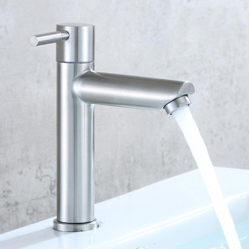 Vòi lavabo lạnh inox 304