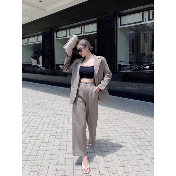 Set blazer over + quần suông ống rộng (S/M/L