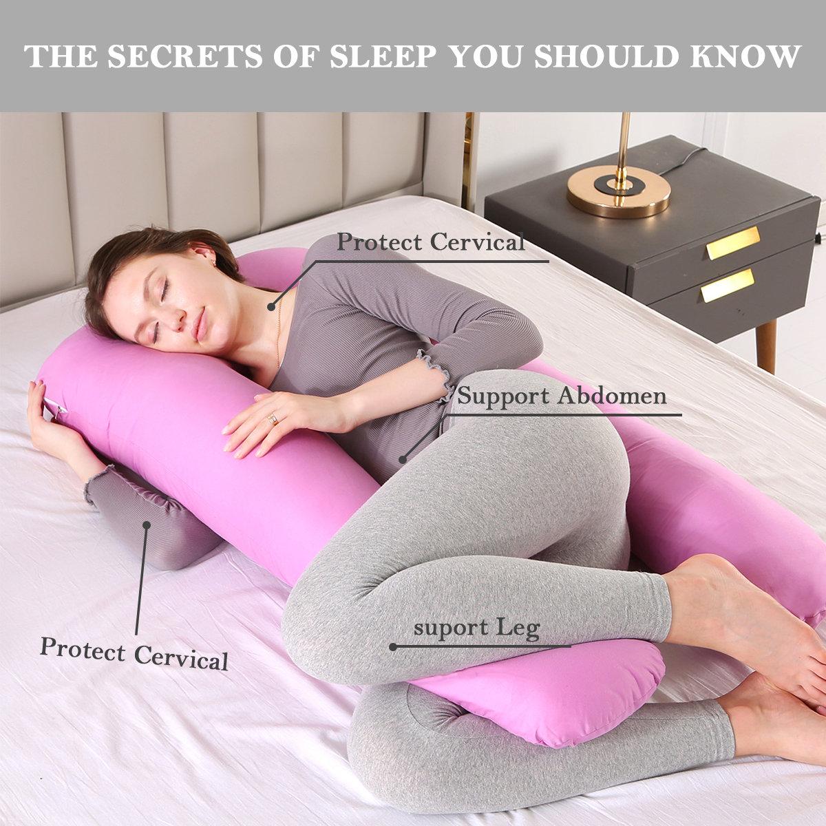 Đầm Ngủ Hỗ Trợ Gối Dành Cho Phụ Nữ Mang Thai Body Cotton Áo Gối Chữ U, Mẹ Bầu Loại Gối Bên Đèn Ngủ Chăn Ga Gối